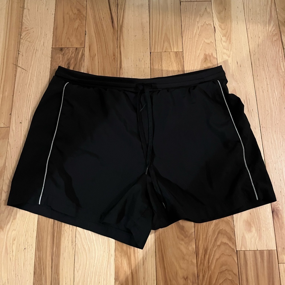 Black athletic shorts